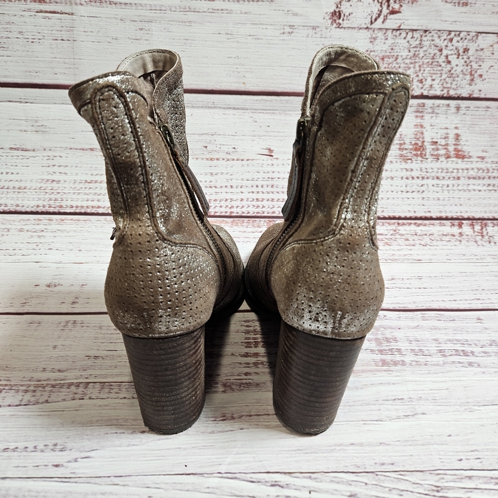 Anthropologie Metallic Ankle Boots - Picture 5 of 9